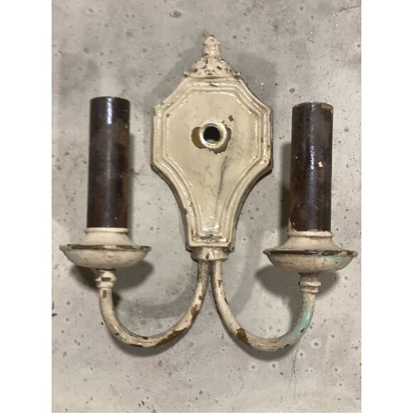 Antique Neoclassical Style Dual Arm Wall Sconce for repair - Picture 2 of 7